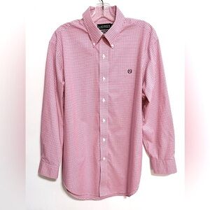 Lauren Ralph Lauren Men’s Classic Fit Gingham No Iron Shirt Size 16 1/2 Neck 32